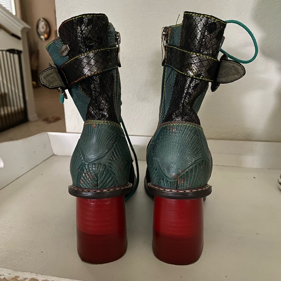 Laura Vita Ankle Boots EVCAO 41 Green Size 37 EUC - Picture 7 of 9